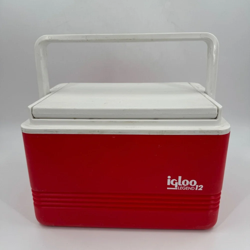Igloo Legend 12 Cooler Vintage Red White USA Made 12 Quart‎ Personal Lunch Box